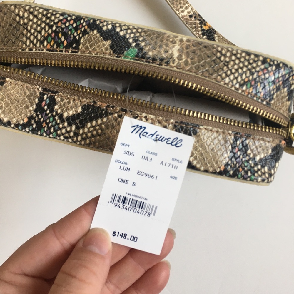Madewell Beige Snake-Print Crossbody with Multicolor Accents - Picture 9 of 12